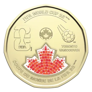 Moneda $1 CAD Copa Mundial FIFA 2026™ Coloreada — Sin Circular | Casa de la Moneda Real Canadiense